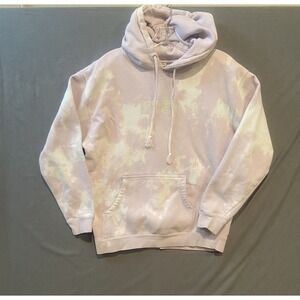 Tie Dye Hooded Sweatshirt Mens Medium Purple Independent Trading Co. Pullover